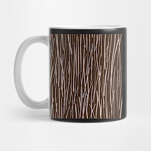 Pine Needles in the forest, chocolate brown and cream Mug